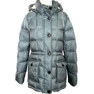 Abercrombie & Fitch Women's Down Filled Puffer Coat With Sherpa Lined Hood